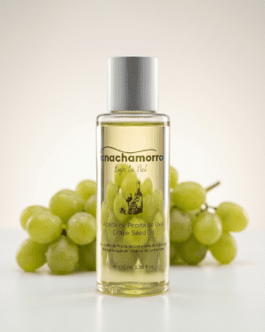 Aceite a base de extractos de pepita de uva y vino de bodega de Manuel Aragón (Chiclana)