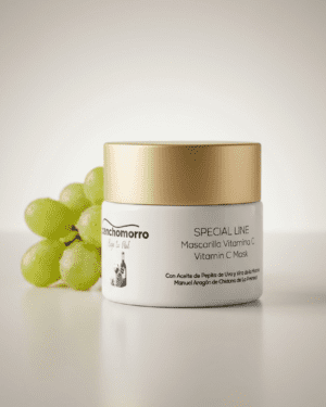 Mascarilla vitamina C a base de extractos de uva y vino de bodega de Manuel Aragón (Chiclana)